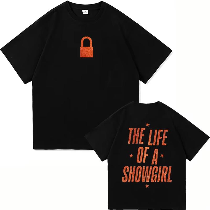 TS 12 The Life of A Showgirl Album TShirt Fashion Men Women Clothing Harajuku High Quality Tops for Lover Gifts Cotton TShirts