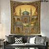 Muslim Wall Tapestry Aesthetic Wall Hanging Printed Fabric Blanket Decorative Tapestries for Bedroom Living Room Home Decor