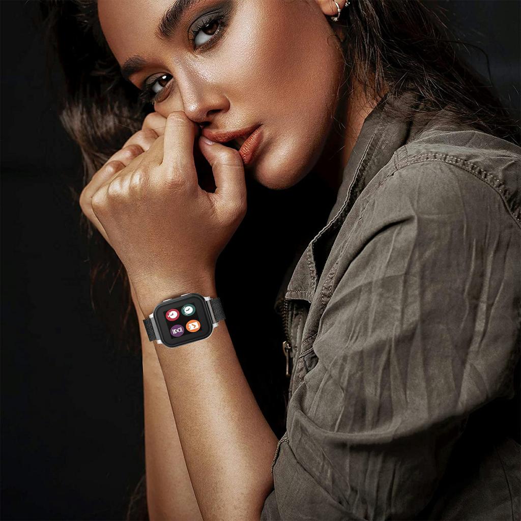 For Verizon Gizmo Watch 3 Replacement Wrist Band Stainless Steel Milanese Magnetic Watch Strap
