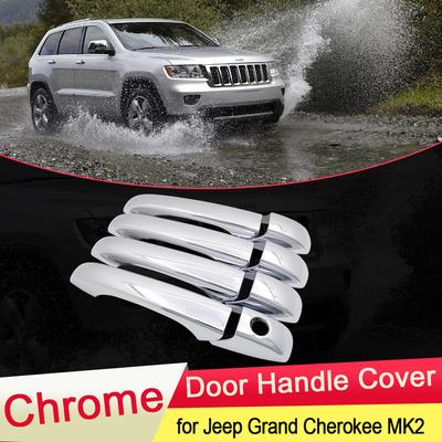 Pro Jeep Grand Cherokee 2011~ WK2 Chromovaný kryt kliky dveří Sada západek pro styling vozu 2012 2013 2014 2015