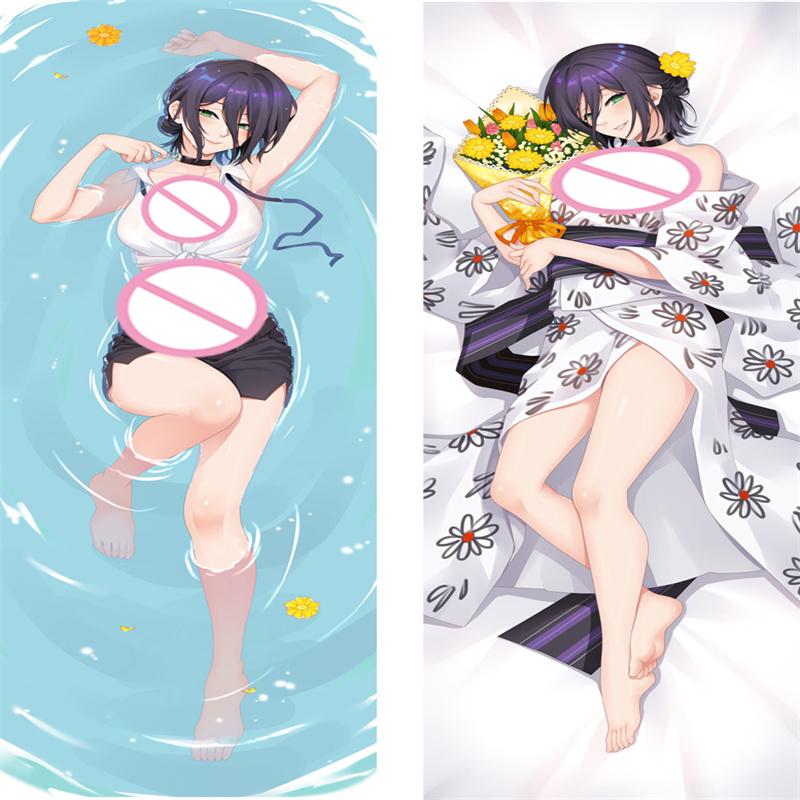 

60x180cm Бензопила Man Reze Fullbody Dakimakura Чехол Двухсторонняя обнимающаяся подушка для тела Чехол Отаку Постельное белье Аниме Наволочка