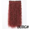 MERISIHAIR Women Fashion Long Straight Synthetic Fiber Hair Extensions 5 Clips Invisible Hairpiece for Daily Wear