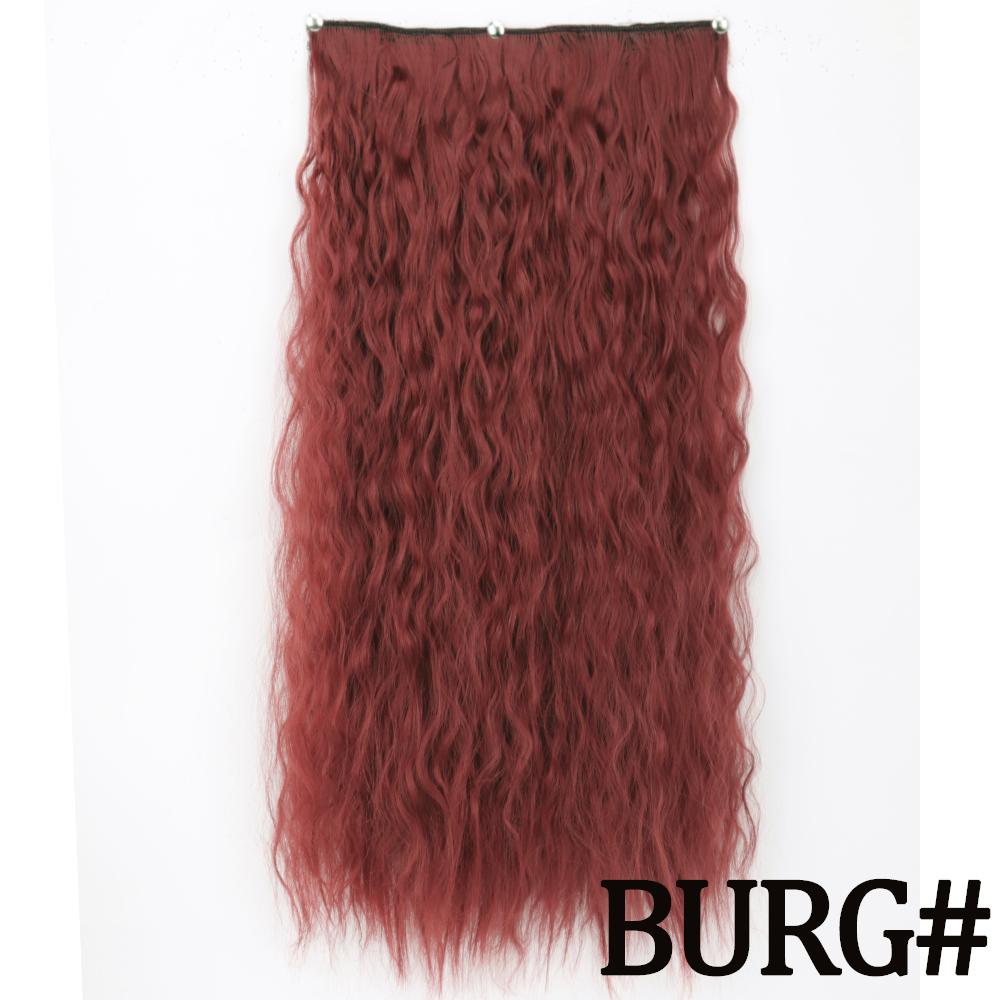 MERISIHAIR Women Fashion Long Straight Synthetic Fiber Hair Extensions 5 Clips Invisible Hairpiece for Daily Wear