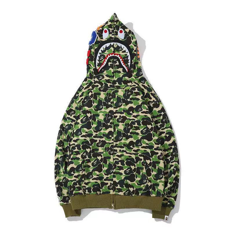Unisex 3D Print Multi-color Shark Hoodie, 2025 Classic Loose Fit, Plus Size Cardigan Jacket