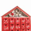 Hölzerner Weihnachts-Adventskalender mit 24 Aufbewahrungsschubladen Dorfhaus Countdown bis Weihnachten Nachfüllbarer DIY Countdown-Kalender