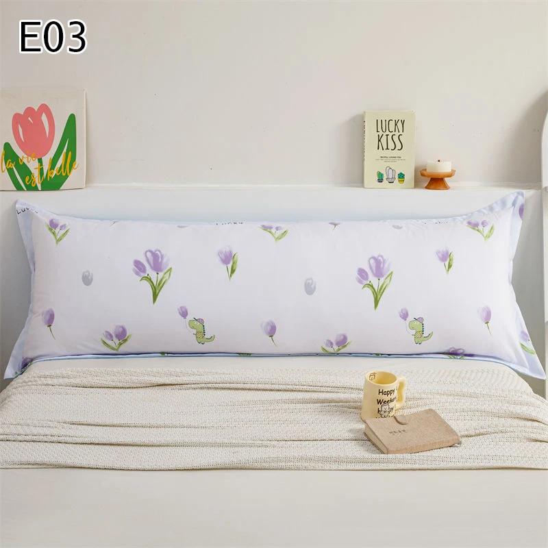 1Pcs 150Cm Lover One Piece Double Long Pillowcase Printed Home Sleeping Couple Pillow Cover Extended Bed Pillowcase Without Core