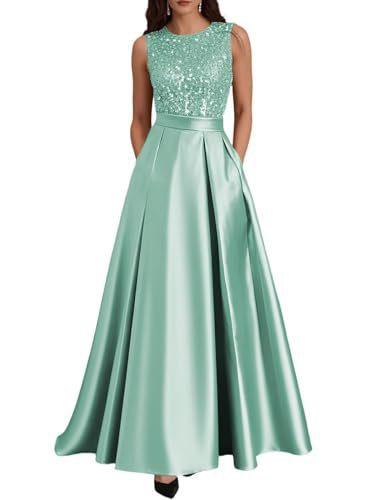 Evening Dress European and American Style New Banquet Host Long Dance Simple Temperament Sleeveless Dress 1011 New