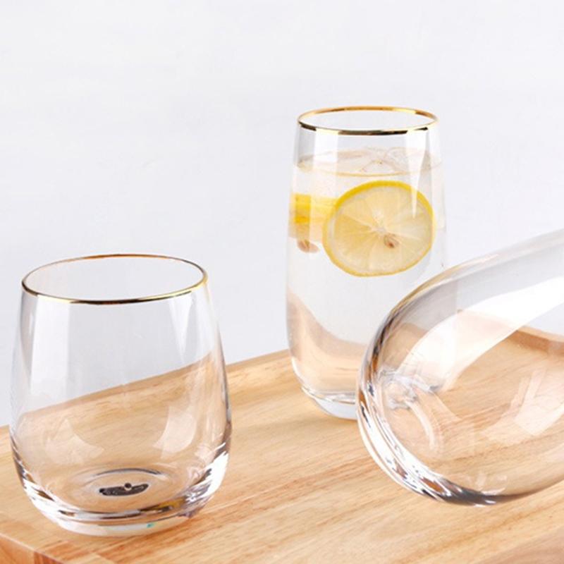 Wasserbecher aus Kristallglas, eiförmige Whiskygläser, perfektes Geschenk für Scotch-Liebhaber, Frühstücks-, Milch-, Saftbecher, Party-Barzubehör