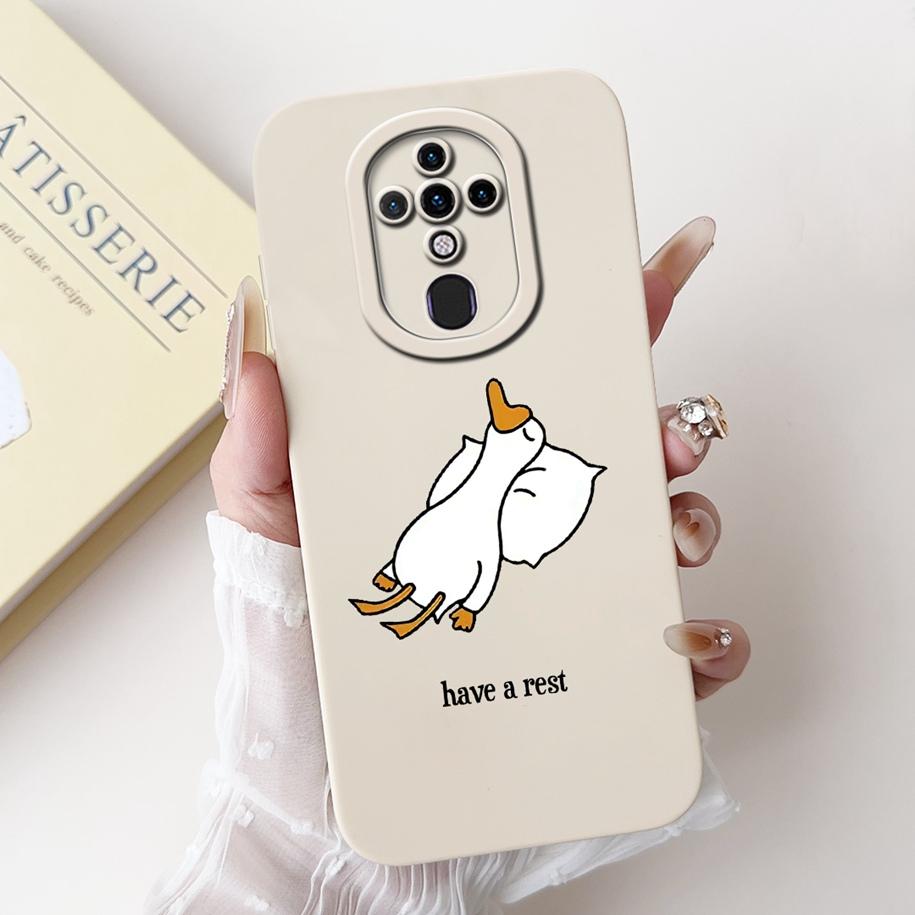 For Tecno Spark 6 Case New Fashion Tulip Flower Camera Lens Protective Cover Soft Matte Fundas For Tecno Spark 6 2020 KE7 Bumper