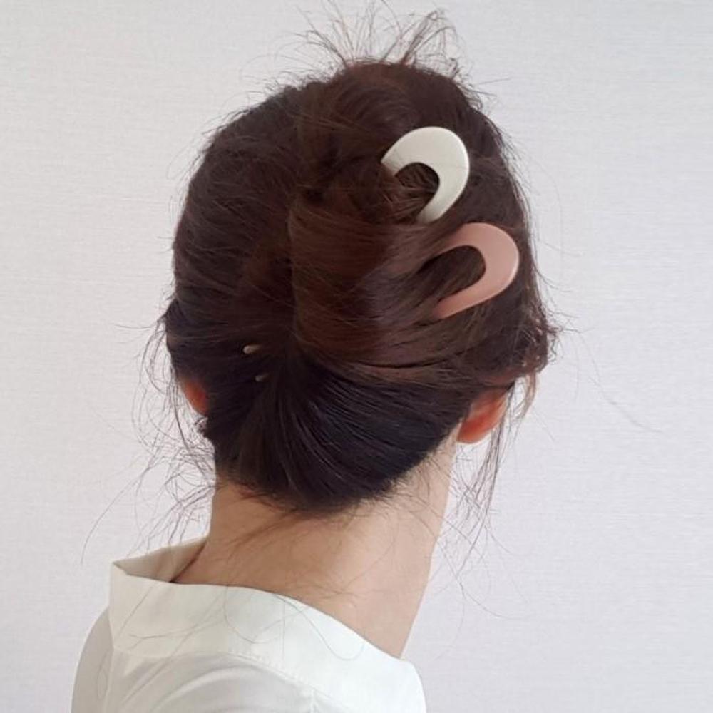 [Ribbon Cream] Modern Acrylic Hairpin Hairpin, 3 Colors (5907841)