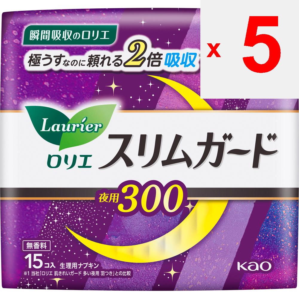 KAO Laurier SlimGuard Firmly for Night 300 15 Packs (Quasi-drug) Laurier Slim Guard Napkin Slim Laurier Slim Guard