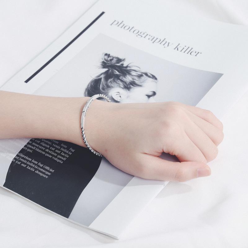 Vintage Thai Open Cuff Bracelet For Women Fashionable Creative Adjustable Bangle Jewelry Accessory