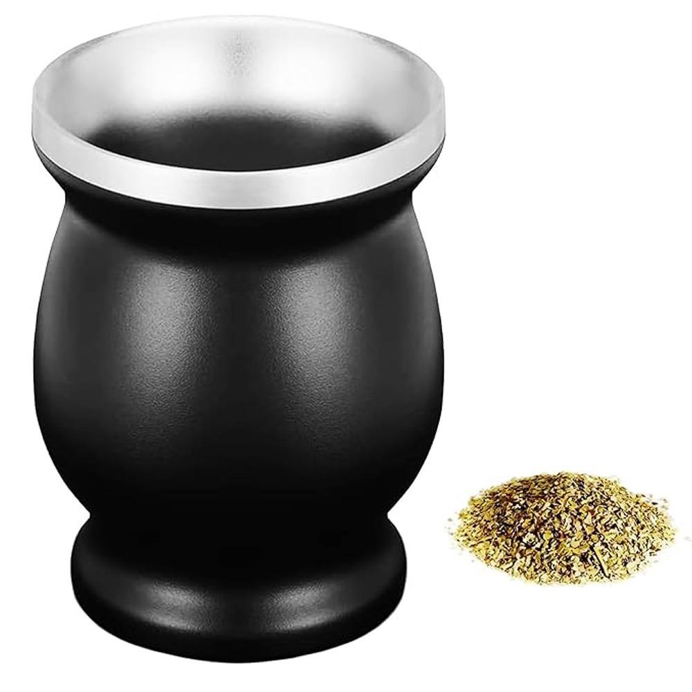 8 Oz Mug Tea Gourd Cup Easy To Clean Mate Tea Cup/gourd Set with Straw and Straw Brush Metal Cup High Temperature Resistant