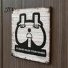 Vintage Metal Plaque Please Wash Your Hands Sign, Waterproof Rust-Proof Retro Bathroom American Country Style Decor Wall Decor, Distressed Art