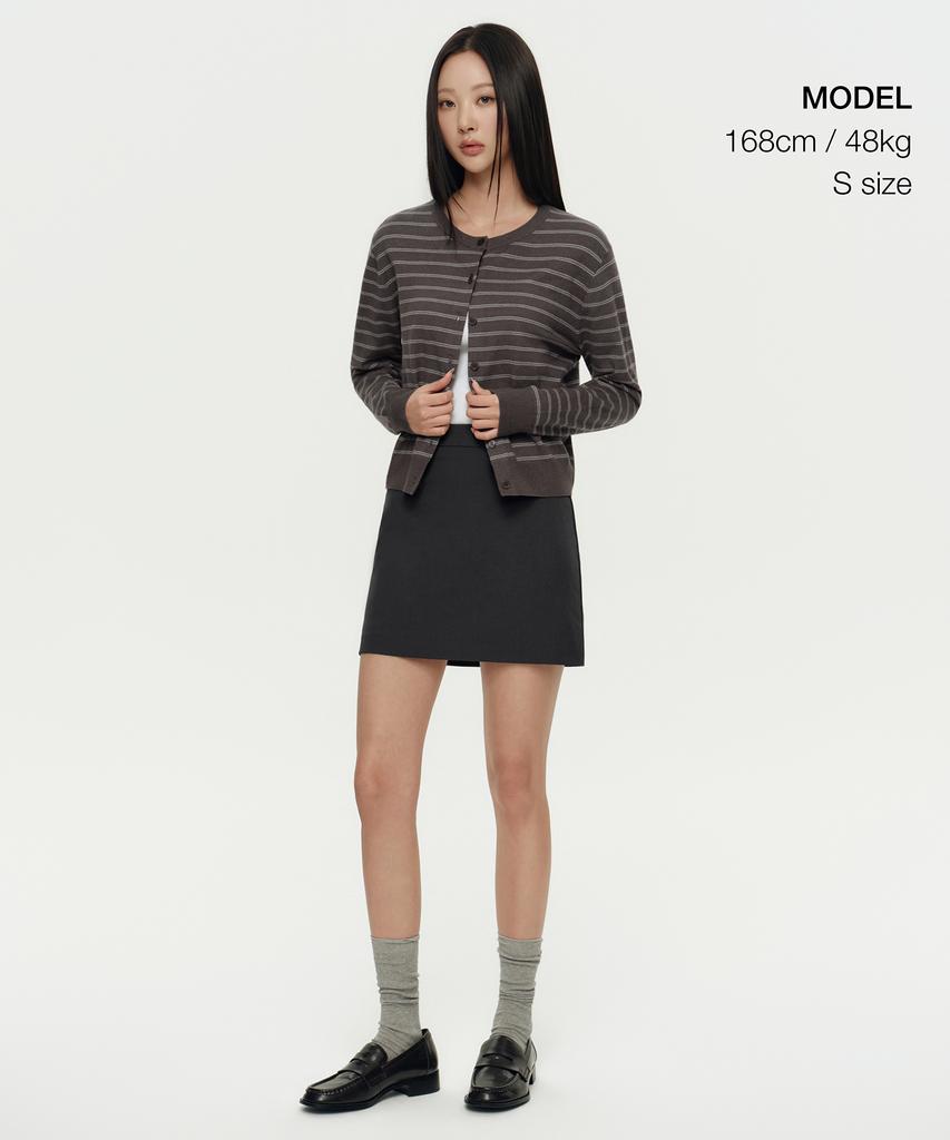 Musinsa Standard Woman Women'S Basic Mini Skirt [Gray]