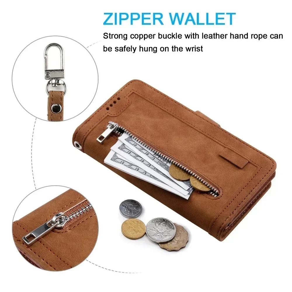 Luxury Leather Case For Huawei P40 P30 P20 P10 P9 P8 Mate 60 20 10 Pro Lite 2017 Zipper Card Wallet Flip Book Case Cover Funda