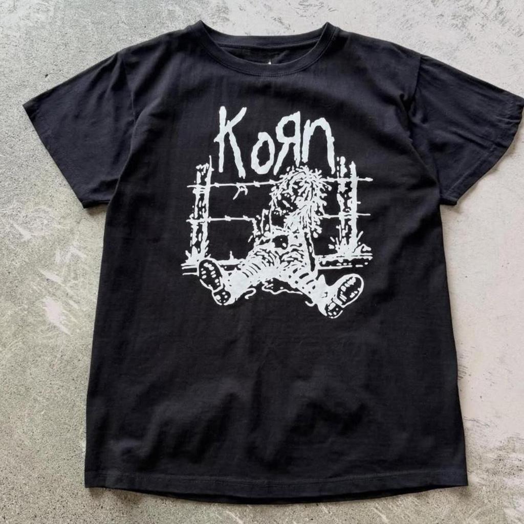 Korn Follow The Leader Cotton Printed TShirt DoubleSided Metal Band Tee Unisexs And Unisexs Oversize Couple Tee Tops