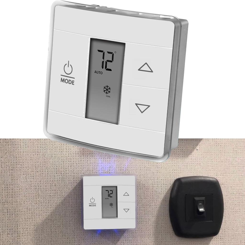 Digital Temperature Display Thermostat Single Zone Campers Thermostat for Air Conditioner 3316250.712