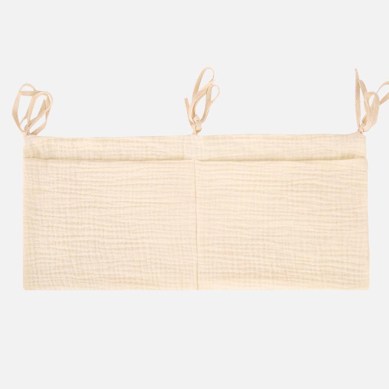 Non-Toxic Baby Crib Storage Bag Cotton Double Pouch Newborn Bed Headboard Organizer For Kids Baby Bedding Diaper Toys Bag
