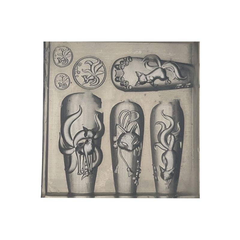 

Stylish Nail Art Silicone Mold For DIY Manicure Design Soft Flexible Reusable Nail Charm Tool With Easy Demolding