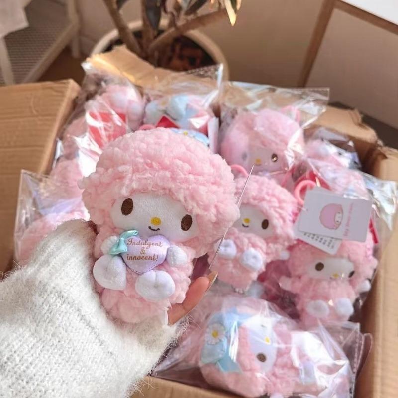 NEW Cute My Sweet Piano Soft Stuffed Plush Doll Lovely Anime Pink Bowknot My Sweet Piano Lamb Backpack Pendant Soft Toy Gift