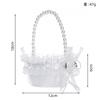 Wedding Flower Basket Bridesmaid Lace White Flower Girl Basket Vintage Rustic Wedding Ceremony Bridal Shower Table Decor New