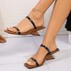 Fashion 2024 New Summer Women Sandals Fashion Trend Lightweight Shoes Women Office Slip on Peep Toe Party Modern Sandals Shoes for Women