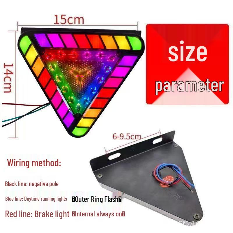 Colorful Black Warrior LED Sequential Brake & Collision Flashing Light for Trucks