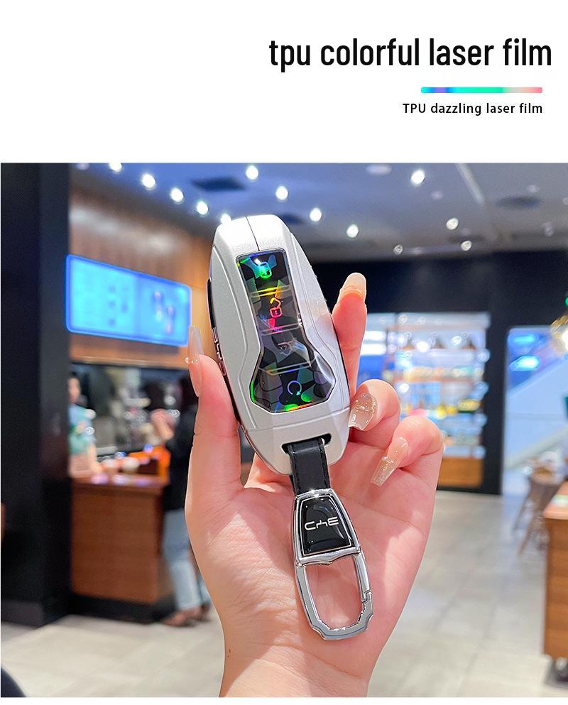 BYD Key Case for Song Plus, Qin DMi, Han EV, Dolphin, Seagull - Metal Buckle Full Coverage Accessories