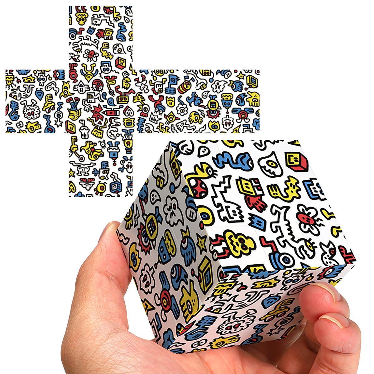 

Магический кубик 3x3x3 3DUV граффити инопланетян, снимающая стресс головоломка, профессиональная плавная скоростная игра, детская игрушка, подарок