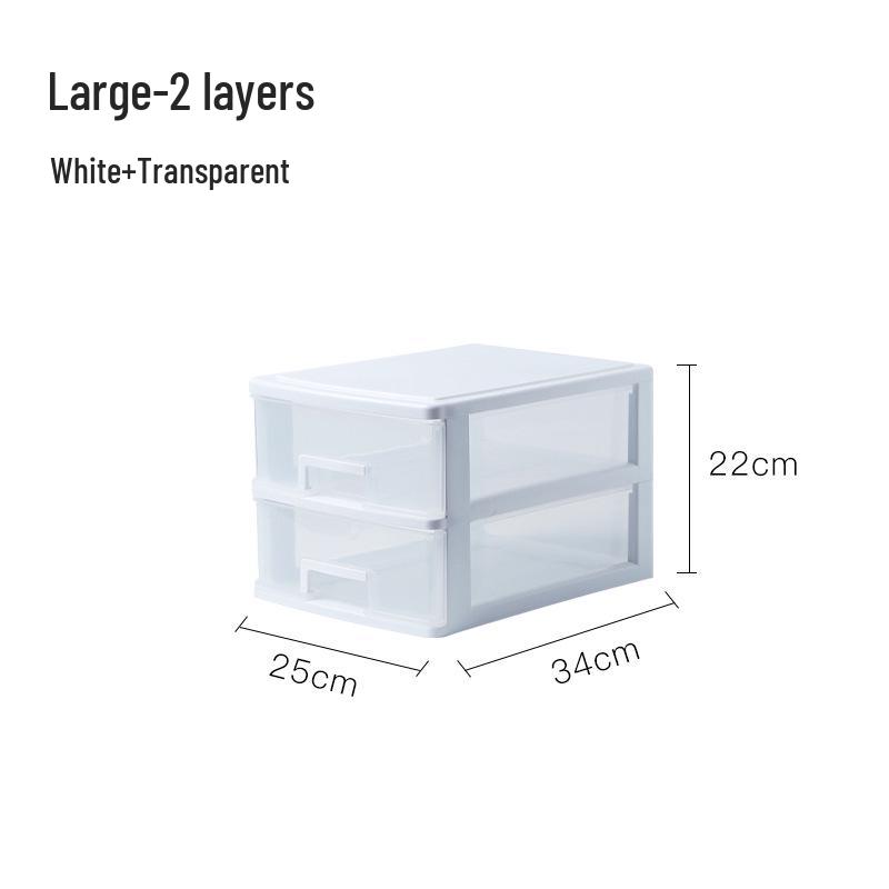 Transparent Multi-layer A4 Desktop Organizer: Simple Plastic Drawer-type Storage for Office Documents