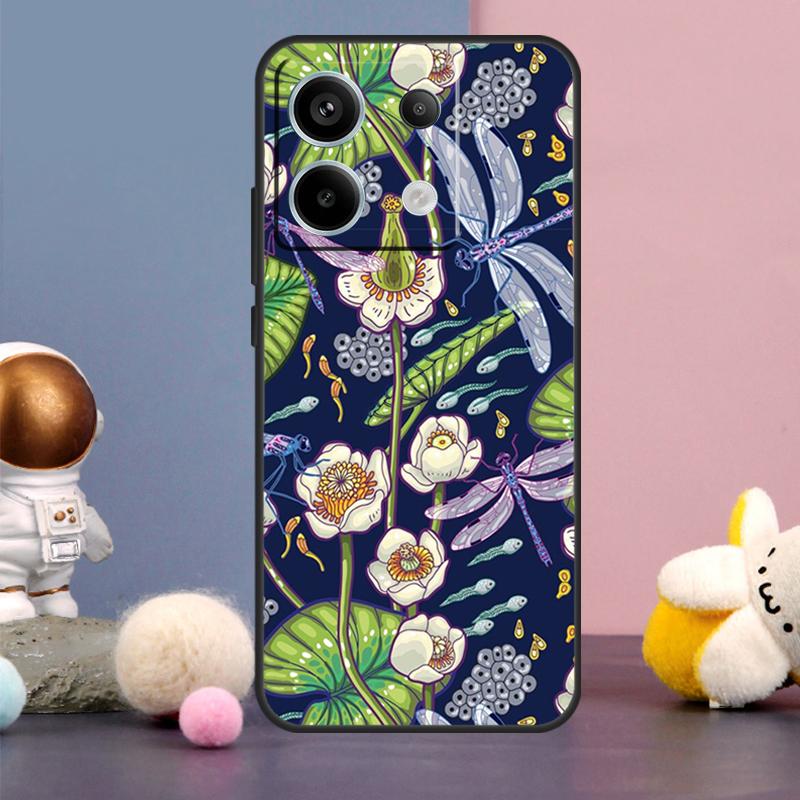 Dragonfly Cover For Xiaomi Redmi Note 13 12 11 9 10 Pro 12S 11S 10S 9S Redmi 13 12 10C 12C 13C Case