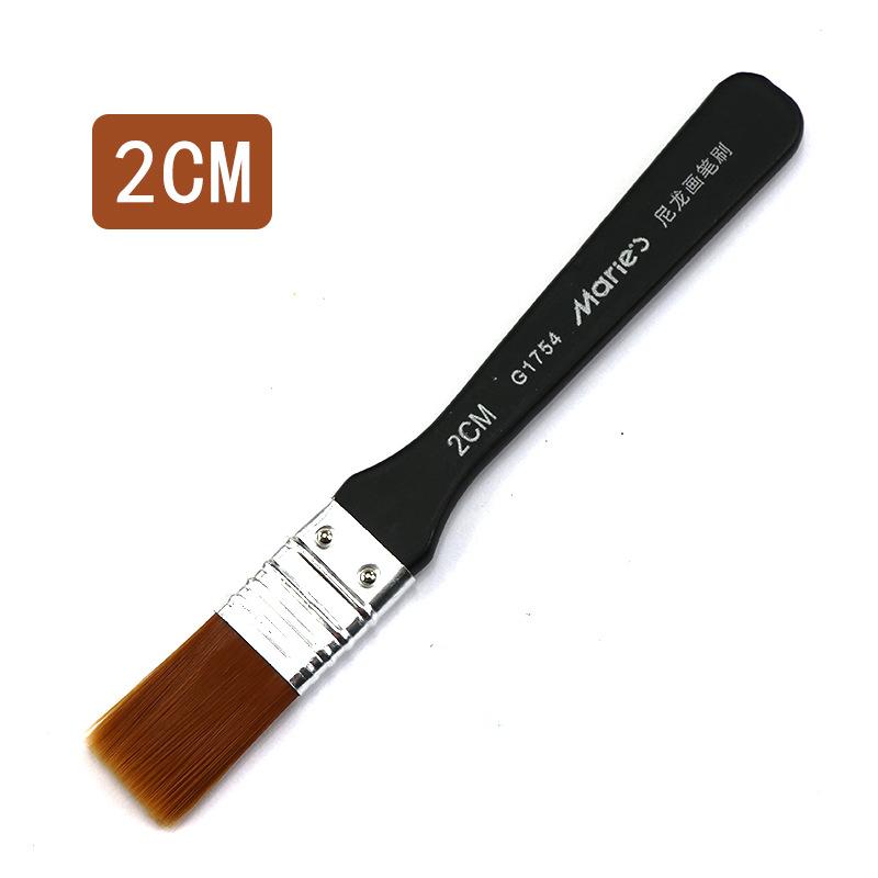 Black Handle Brush Metal Ring Wooden Handle Nylon Hair Artist Watercolor Oil Painting Gouache Acrylic Art Supplies