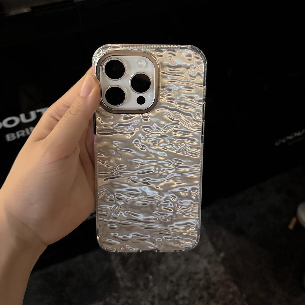 Wave IMD Suitable for Apple Phone Case 16pro Max High end Iphone15 Anti Fall 14 Laser Simple 13