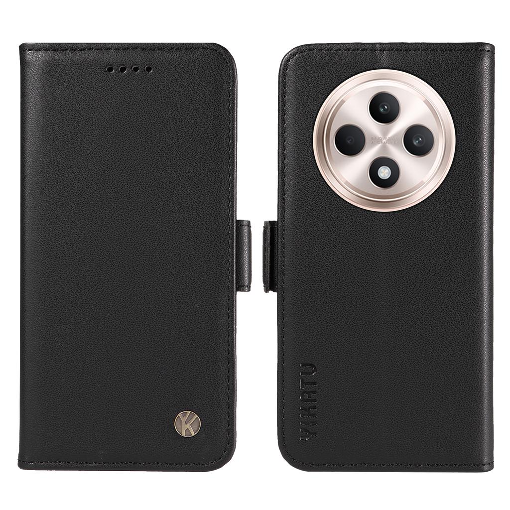 For Oppo Reno12 F 4G Case Wallet Leather Phone Cover Sided-Magnetic Clasp