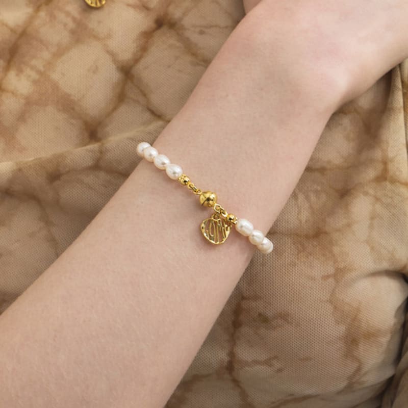 Itslome Lome Heart Magnet Pearl Bracelet (2color)