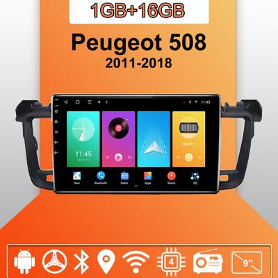 Autórádió Android Auto Carplay Peugeot 508 2011-2018 Multimédia Lejátszó Fejegység Sztereó GPS Navigáció BT WIFI 1+16GB