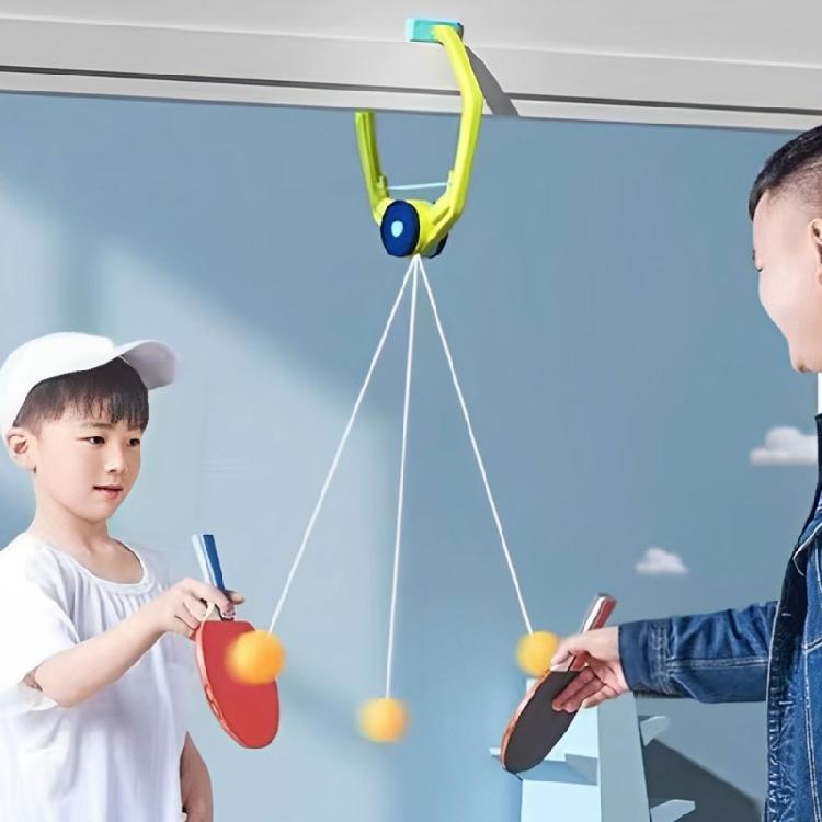 Quick Installation Indoor PingPong Trainer Using Suspension System Suitable for Parent Interaction and Development