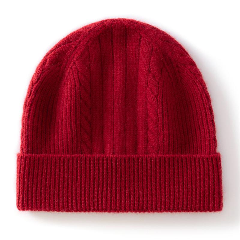 Autumn and winter cashmere hat women's knitted multi-color optional versatile personalized warm knitted hat sleeve head cold hat Baotou hat men