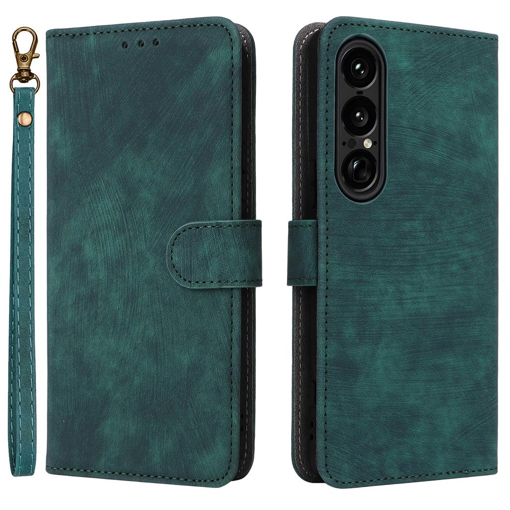 For Sony Xperia 1 VII Case Wallet RFID Blocking PU Leather Cover Stand with Strap