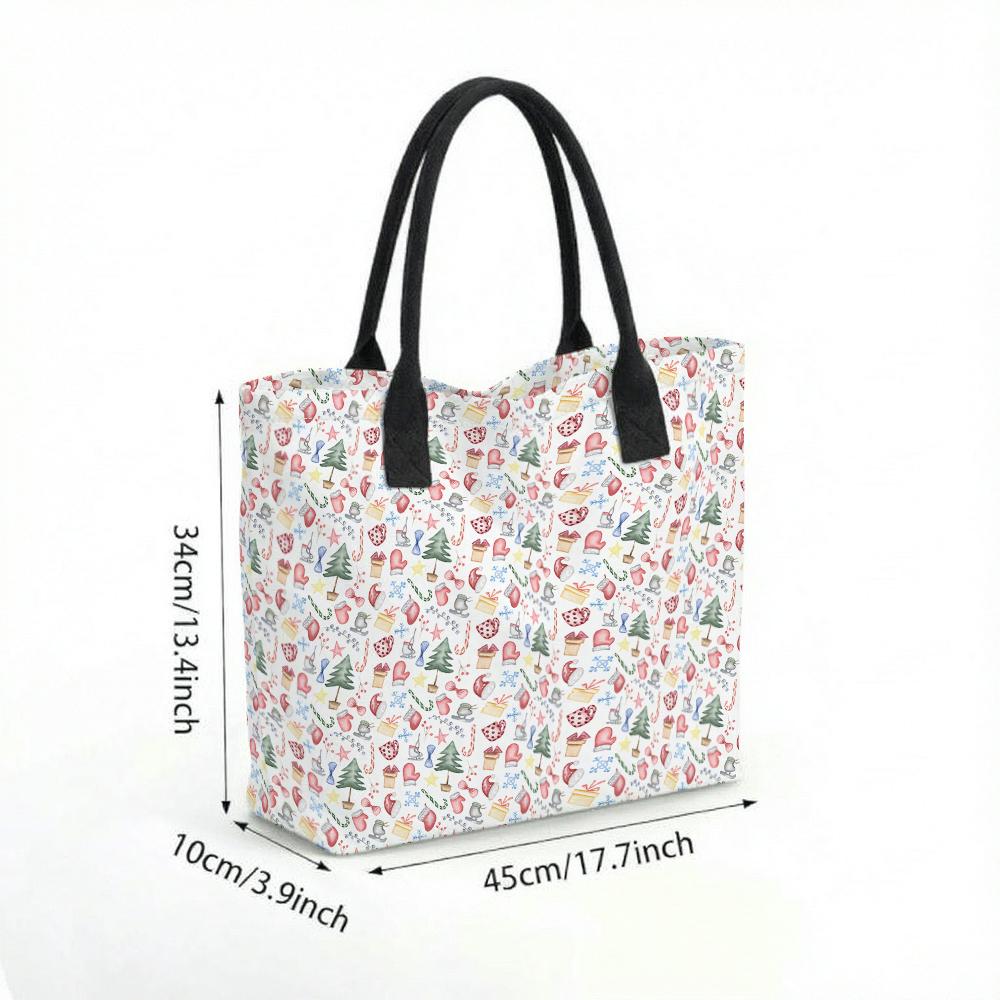 Christmas Printed Casual Canvas Tote Bag