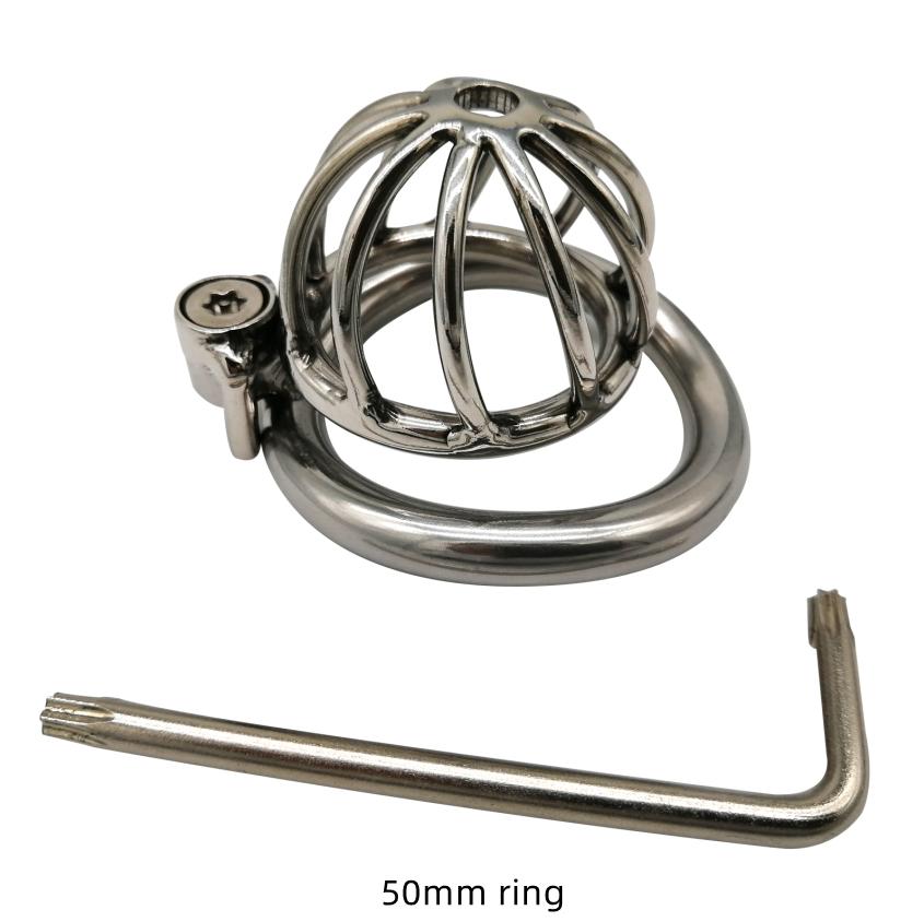 Blokada śrubowa ergonomiczna konstrukcja ze stali nierdzewnej mężczyzna urządzenie Chastity Super mały Cock Cage blokada penisa Cock Ring Chastity Belt S070