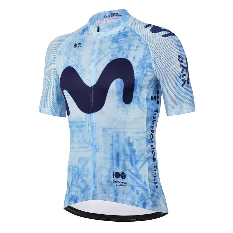 2026 Movistar Cycling Jersey Set Summer Short Sleeve Breathable Men's MTB Bike Cycling Clothing Maillot Ropa Ciclismo Uniform Suit