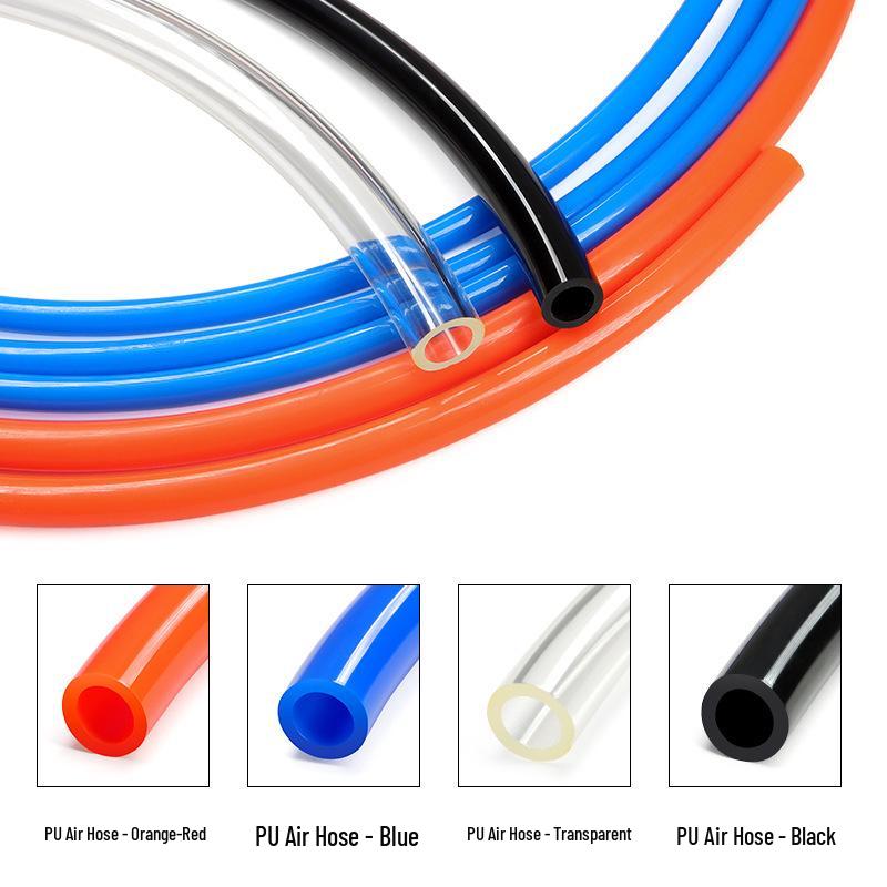 Transparenter weicher PU-Luftschlauch, verschleißfest & Hochdruck, Größen 2-10 mm, Geeignet für Luftpumpen & Kompressoren.