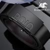 Platinumstone Men's Genuine Leather Belt - Automatic Buckle, Business Casual, In Stock.