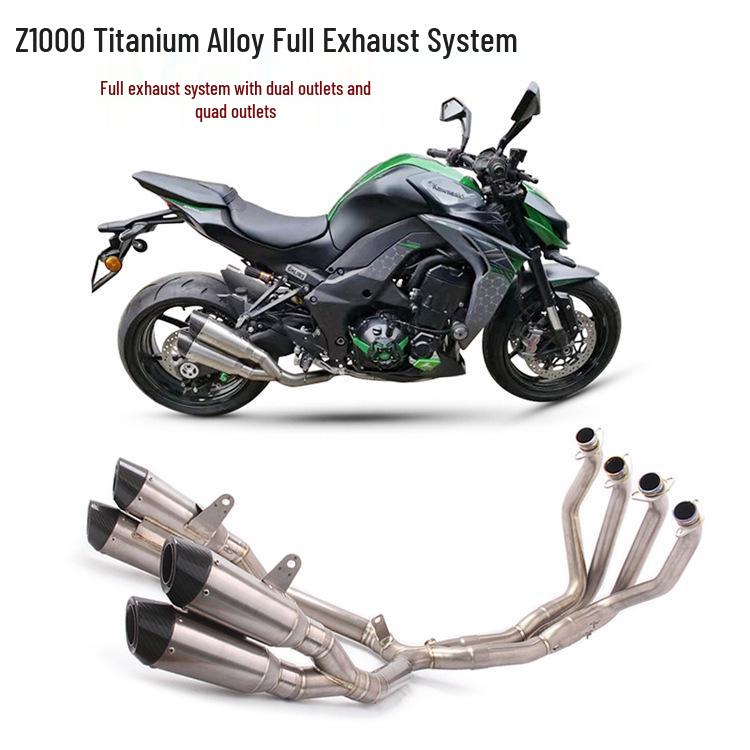 Yibai Ke Titanium Alloy Exhaust for Z1000 Motorcycle - Modified Full Front Section