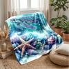 Oceanic Sea Turtles Theme blanket Lightweight Warm Flannel Blanket Decorative Throw Blanket for Home Decoration