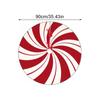 1PC Candy Christmas Tree Skirt Snowflake Christmas Decoration Skirt Christmas Holiday Short Plush New Year'S Party Double Swirl