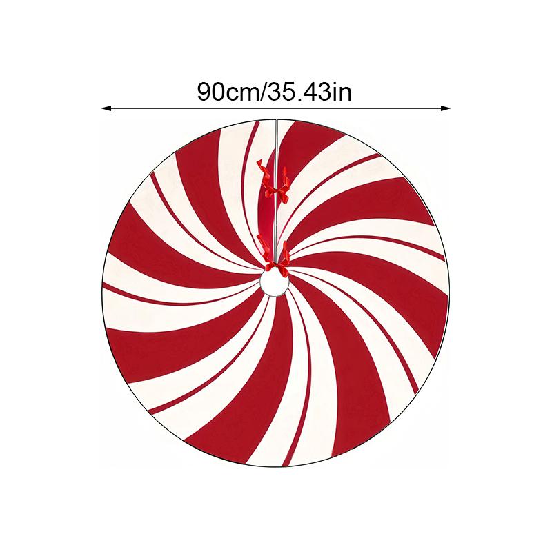 1PC Candy Christmas Tree Skirt Snowflake Christmas Decoration Skirt Christmas Holiday Short Plush New Year'S Party Double Swirl