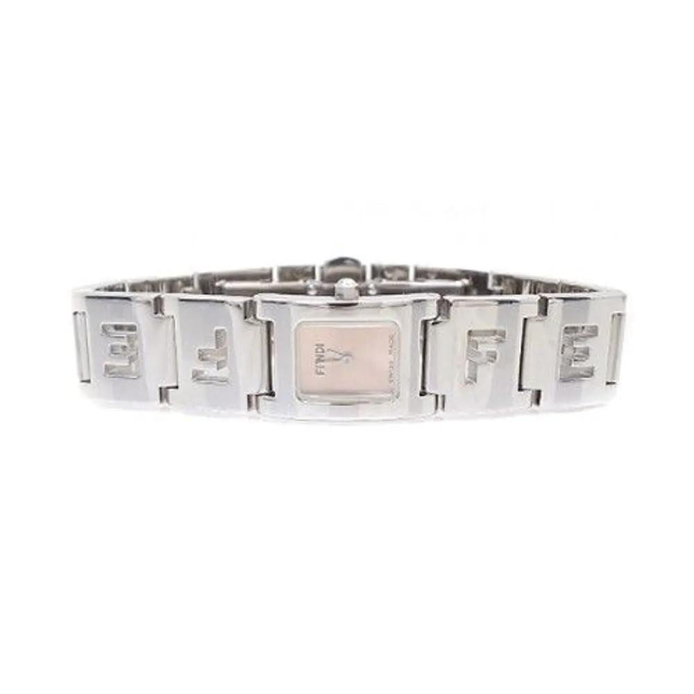 MUST IT_ Silver Metallic Pink FENDI Logo 3150L Women's Watch